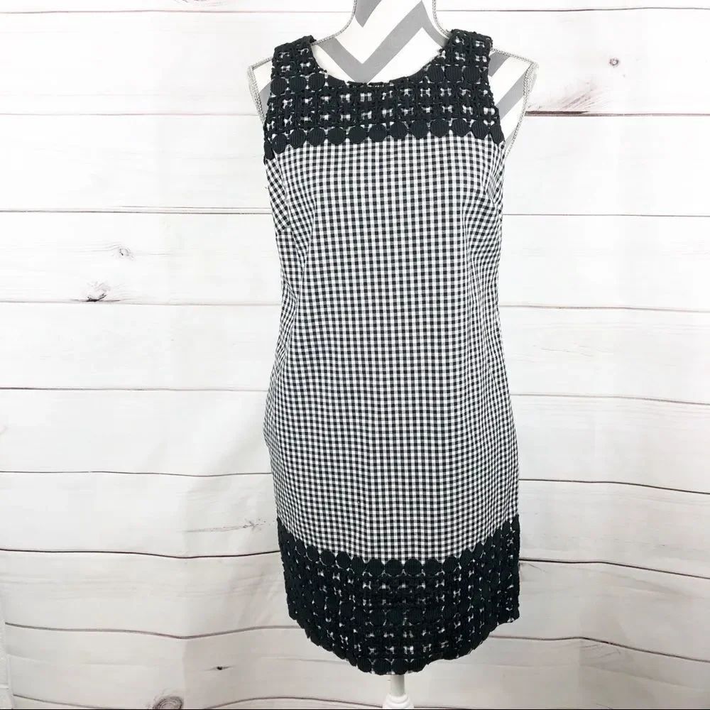 Michael Kors black & white check dress size 4